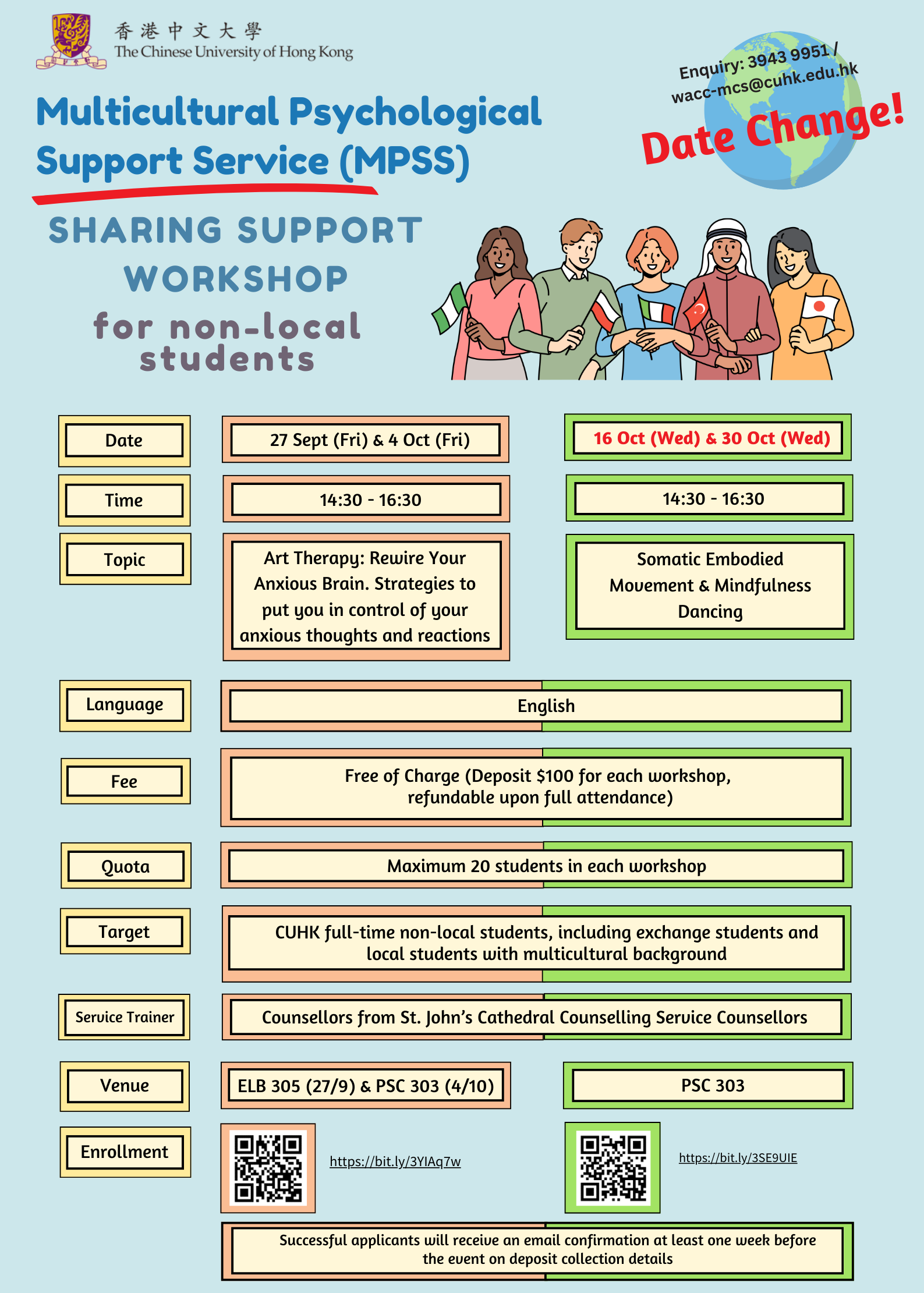 Multicultural Psychological Support Service (MPSS) – Sharing Support Workshops 👨🏻‍🦱👩🏾‍🦰👦🏽👧🏼